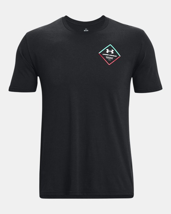 Men's UA Engineered Mountain Short Sleeve, Black, pdpMainDesktop image number 4